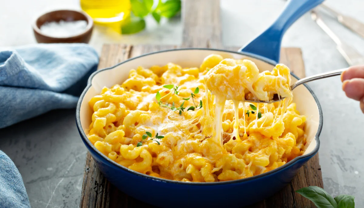 Pâtes au fromage à la poêle