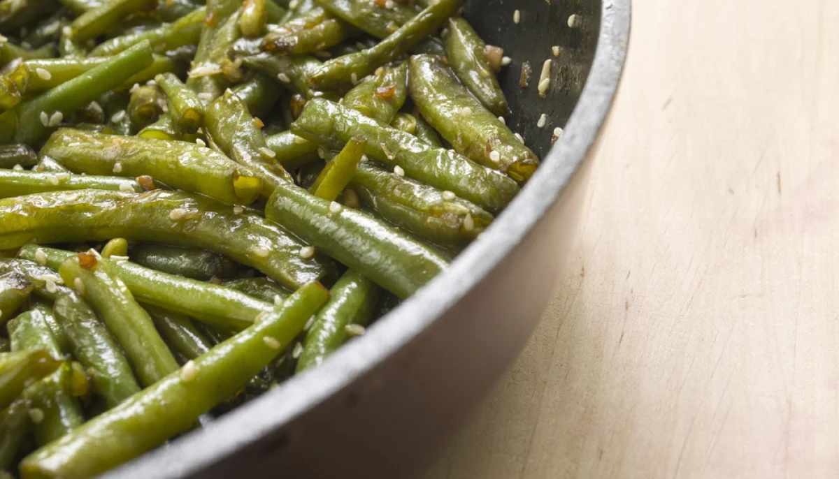 Poêlée de haricots verts à l’ail