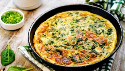 Quiche sans pâte aux épinards et fromage