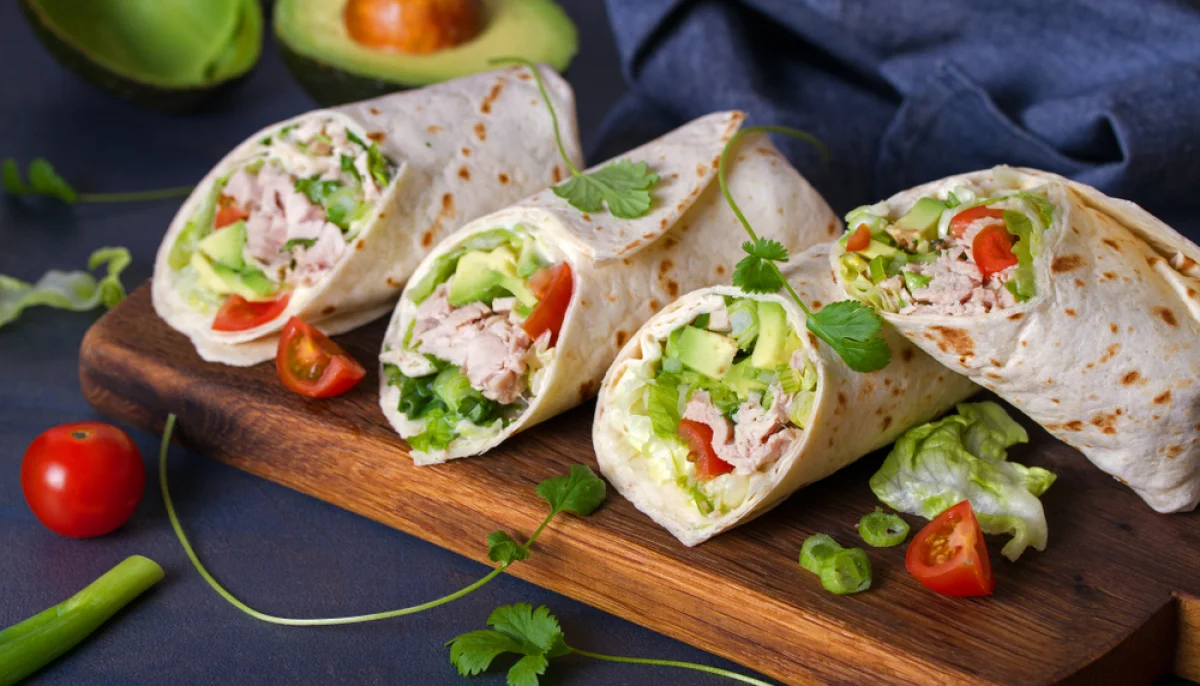 Wraps poulet, avocat et citron