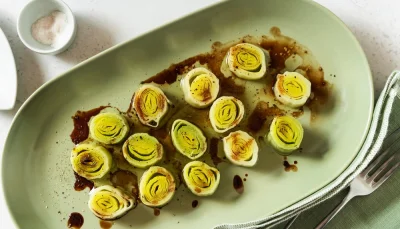 Poireaux vinaigrette tièdes