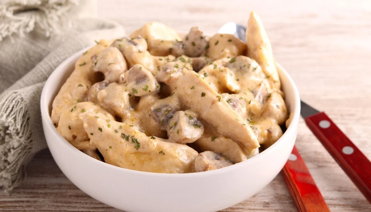 Poulet à la crème légère