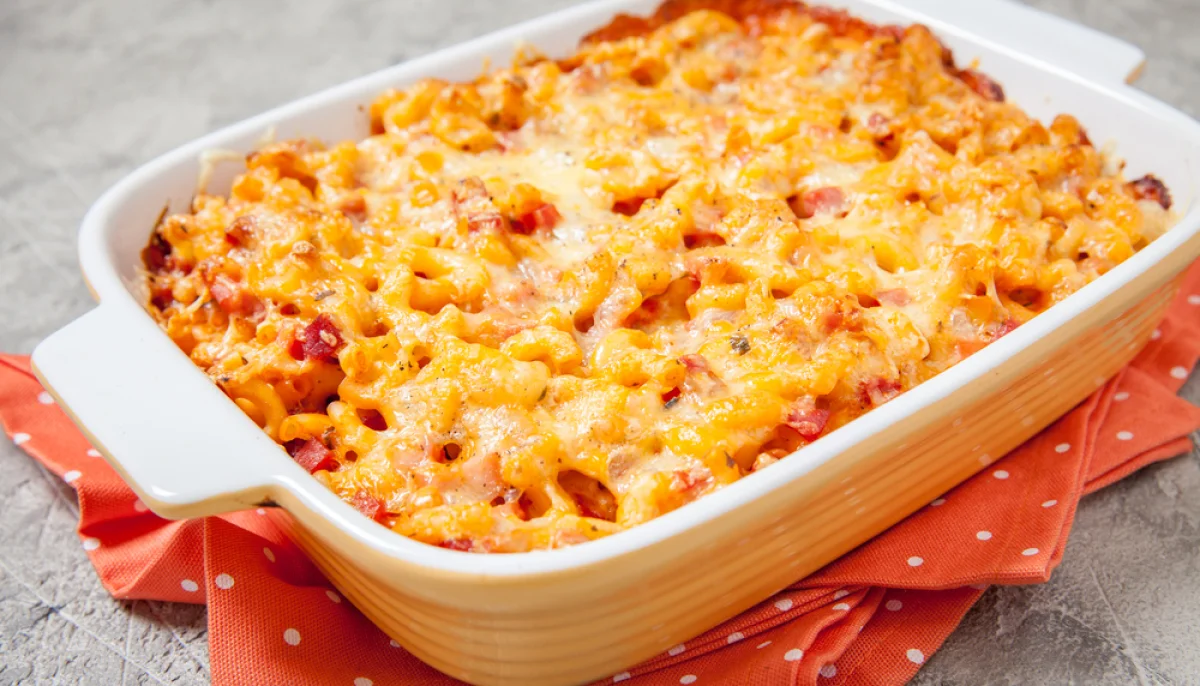 Gratin de pâtes jambon-fromage