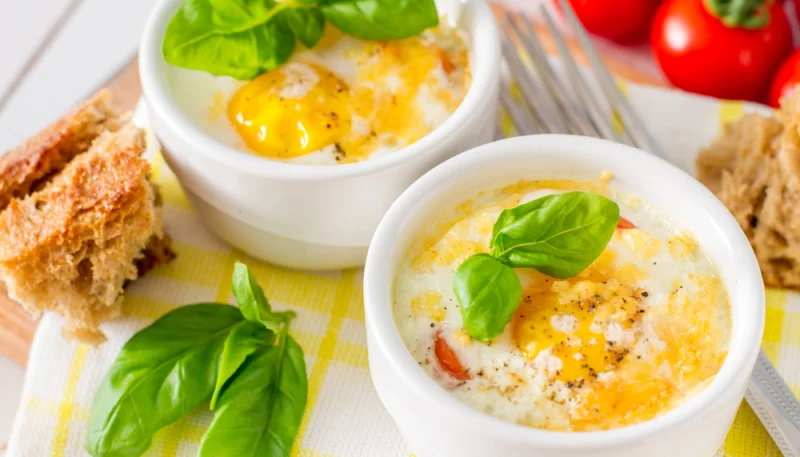 Œufs cocotte au fromage