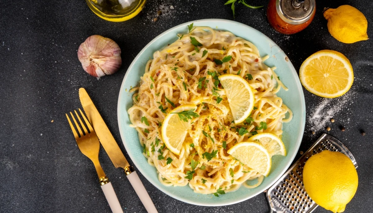 Pâtes citron & fromage râpé