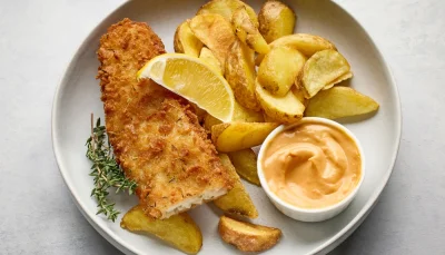 Poisson pané aux cornflakes