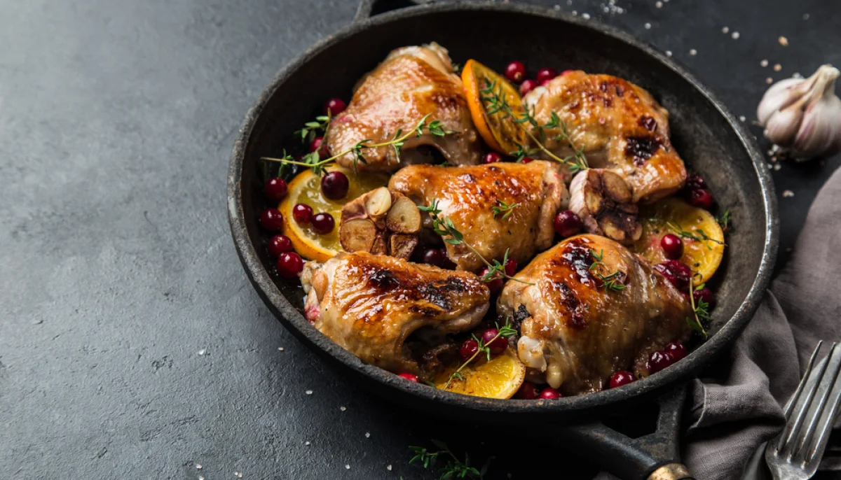 Poulet rôti à la poêle