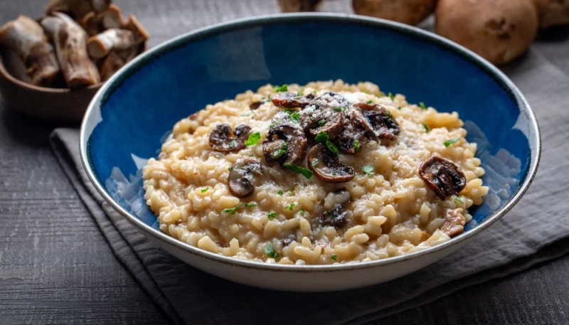 Risotto express aux champignons