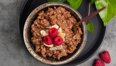 Riz au lait chocolat noir