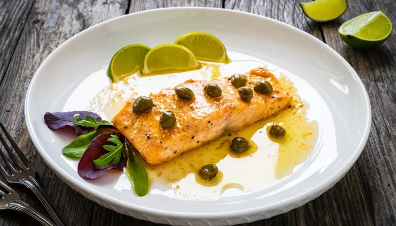 Saumon poêlé beurre citron