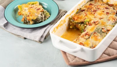 Gratin de chou vert façon farci