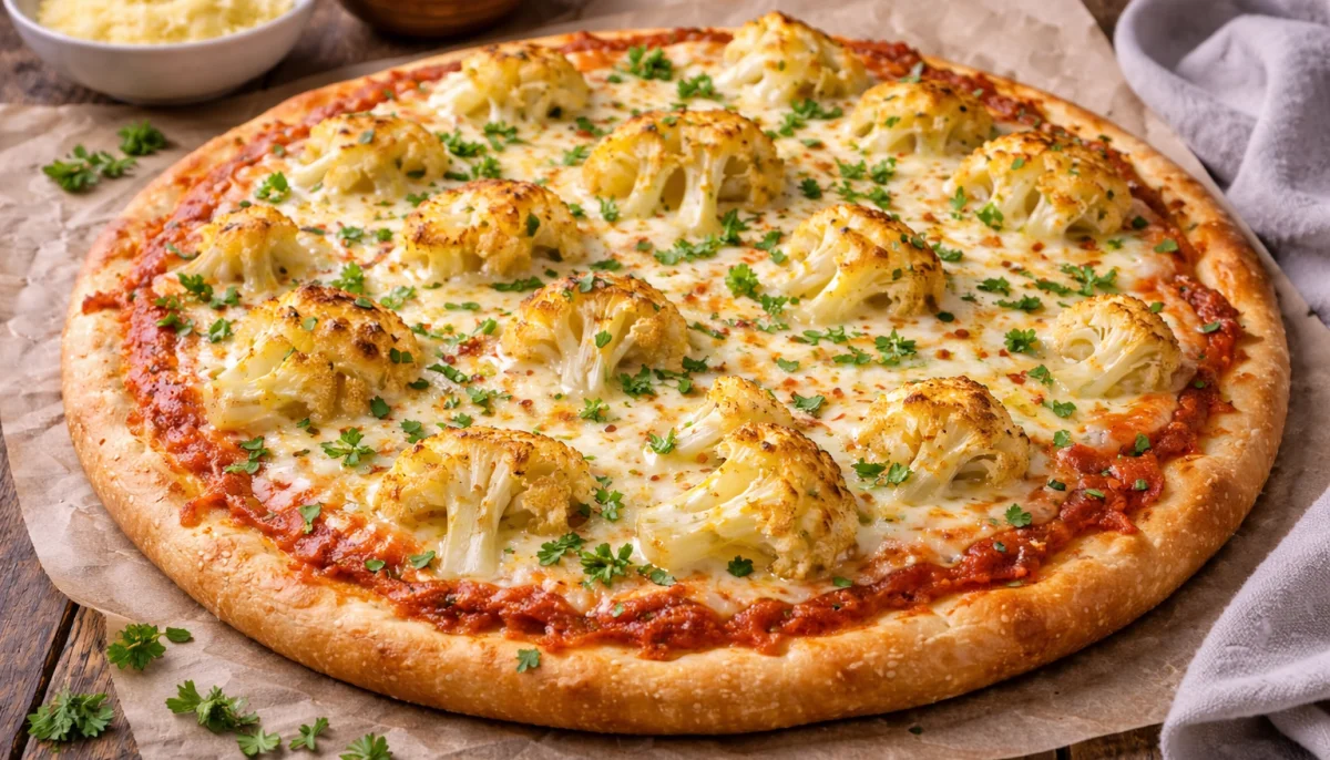 Pizza chou-fleur-fromage