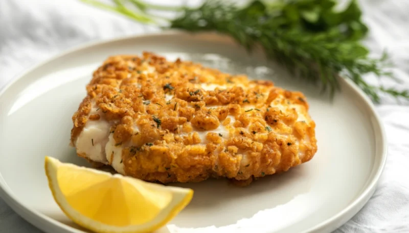 Poisson en panure de parmesan