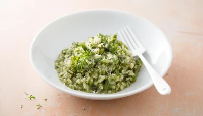 Riz crémeux aux épinards et au citron