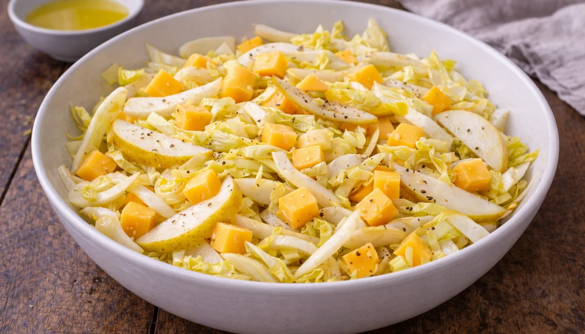 Salade endive-poire-cheddar