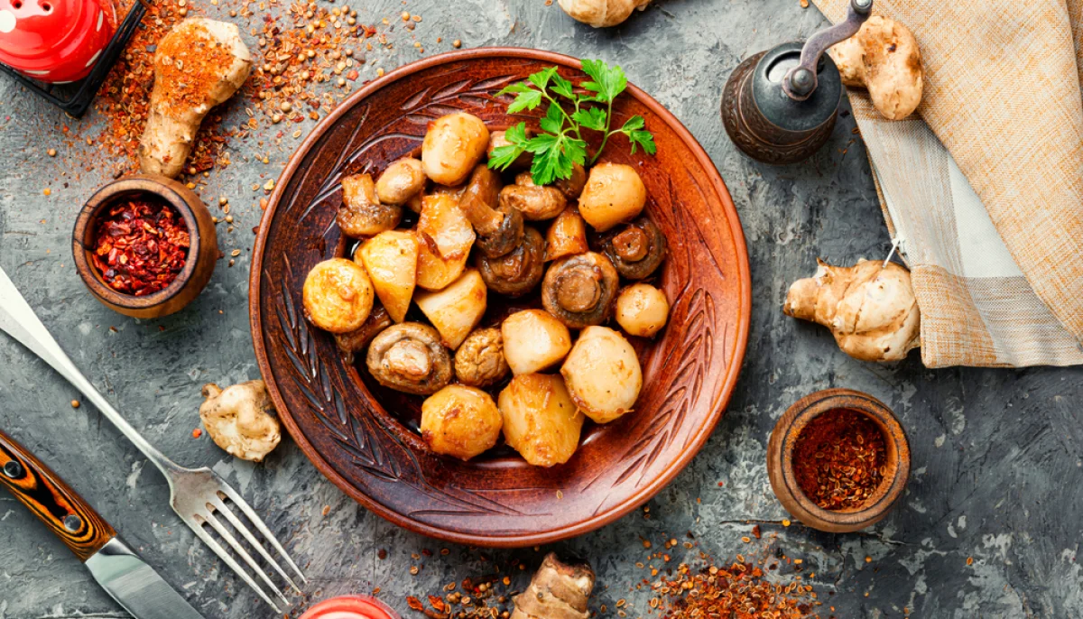 Topinambours rôtis au paprika