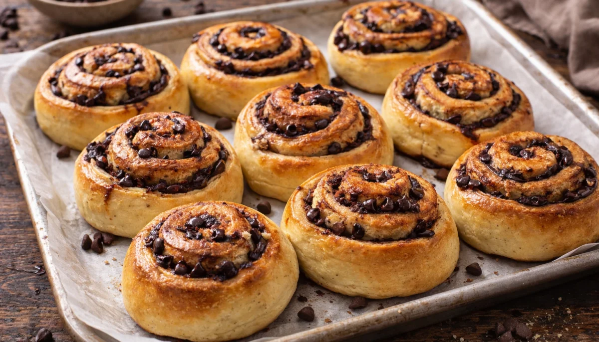 Brioche roulée au chocolat maison