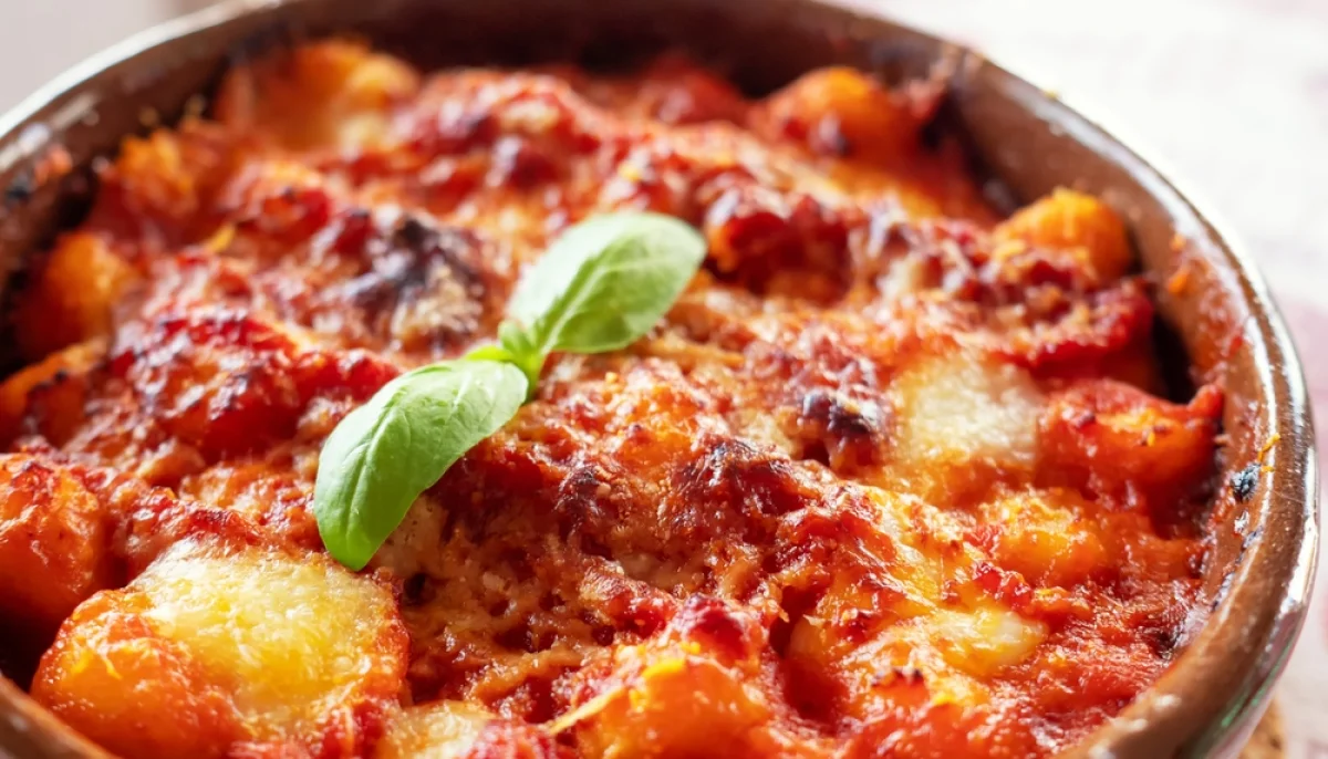 Gratin de gnocchis tomate fromage