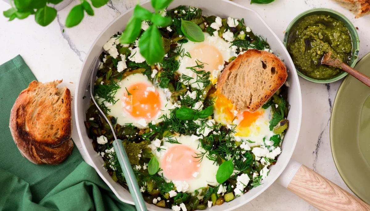 Gratin d’épinards et œufs