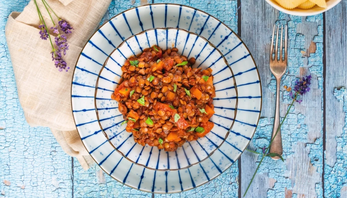 Lentilles mijotées aux légumes
