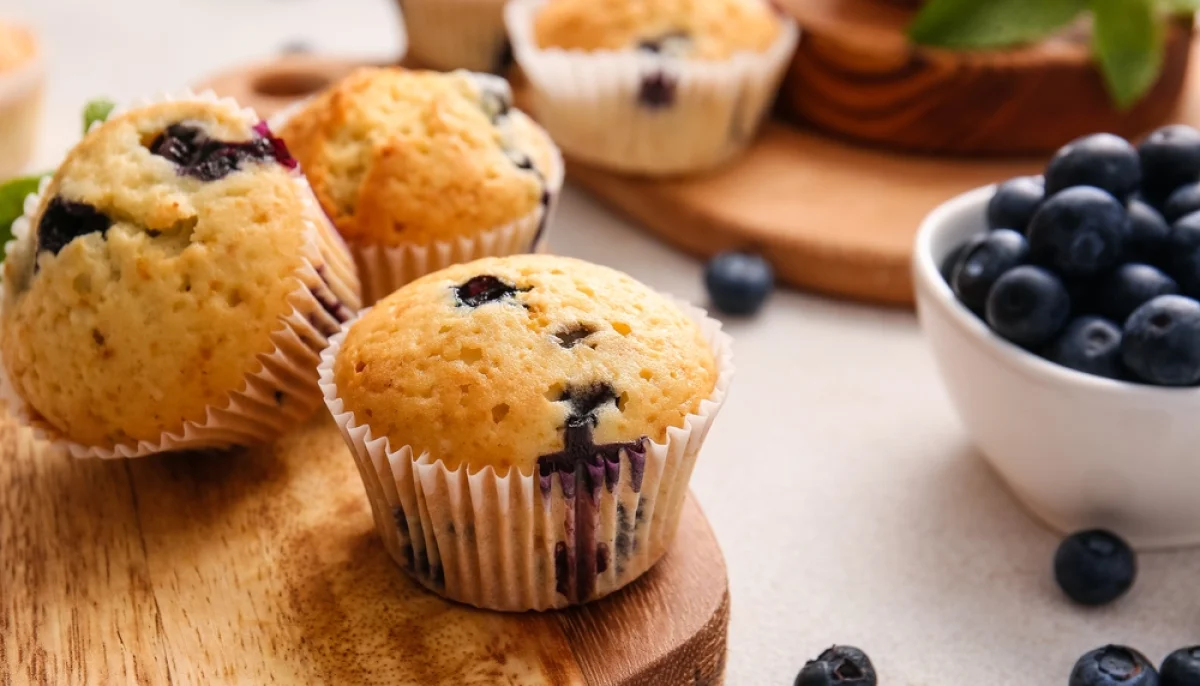 Muffins myrtilles au skyr moelleux