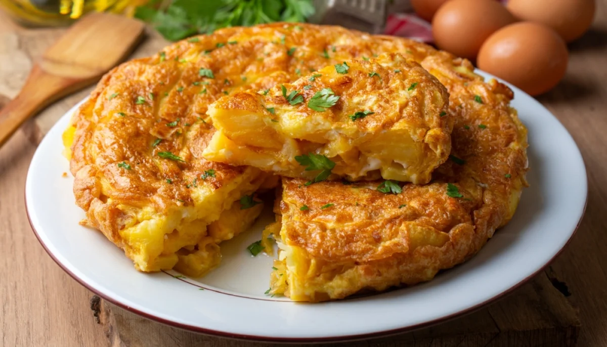 Omelette pommes de terre complète