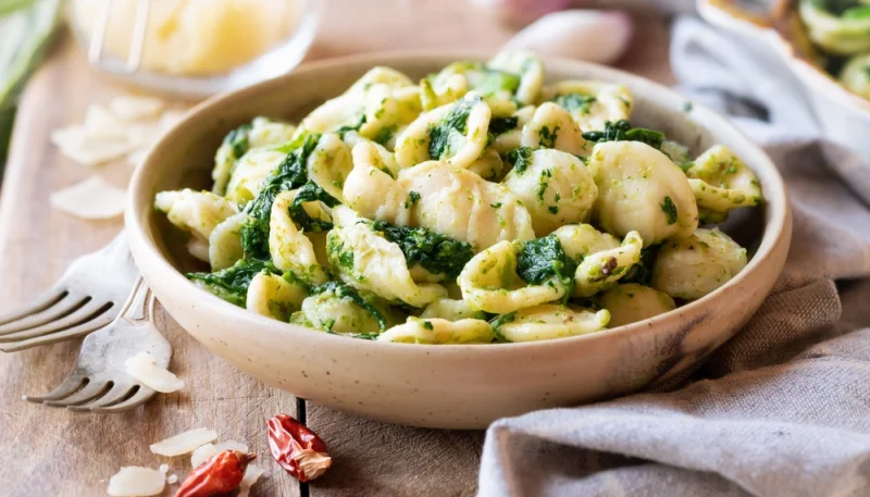 Pâtes crémeuses citron épinards