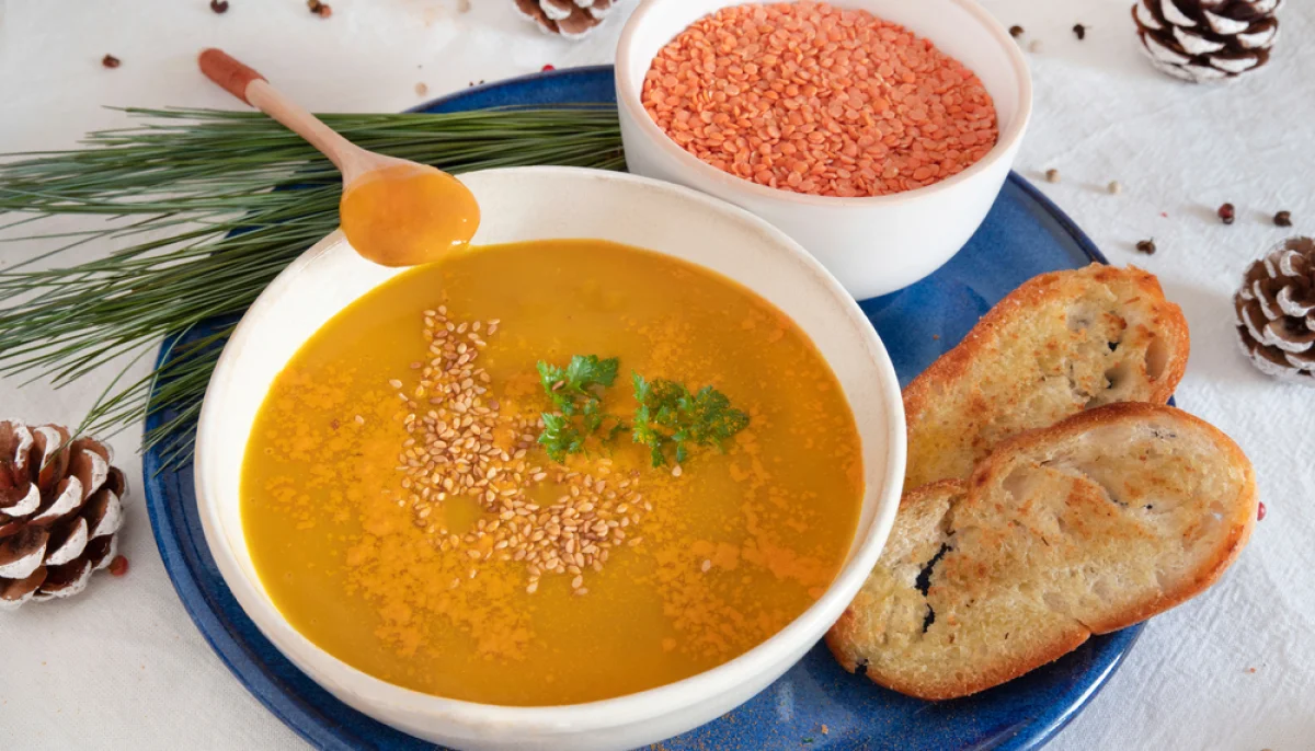 Soupe de lentilles corail ig bas facile