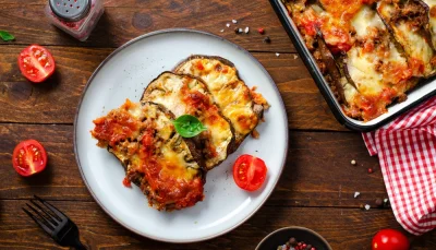 Aubergines gratinées tomate mozzarella