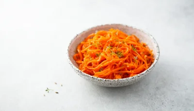 Carottes râpées à l'orange et au cumin