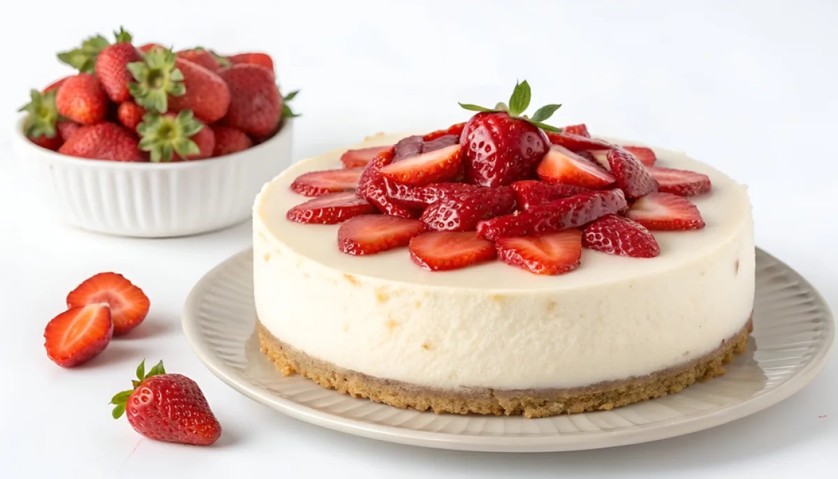 Cheesecake fraise facile