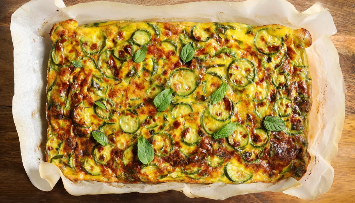 Clafoutis salé courgette parmesan