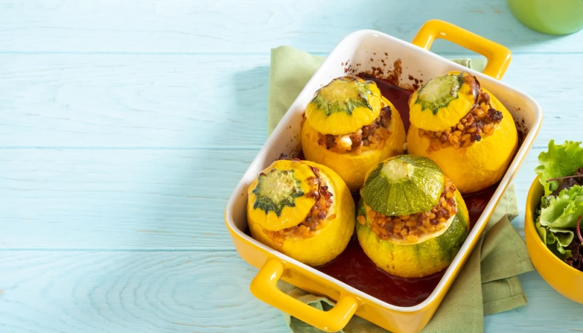 Courgettes farcies riz bœuf
