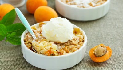 Crumble abricot amande