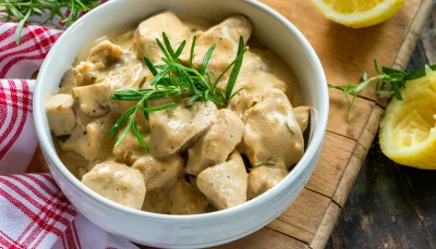 Dinde sauce moutarde