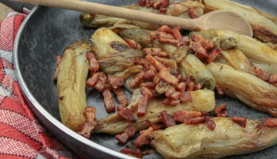 Endives cuites aux lardons