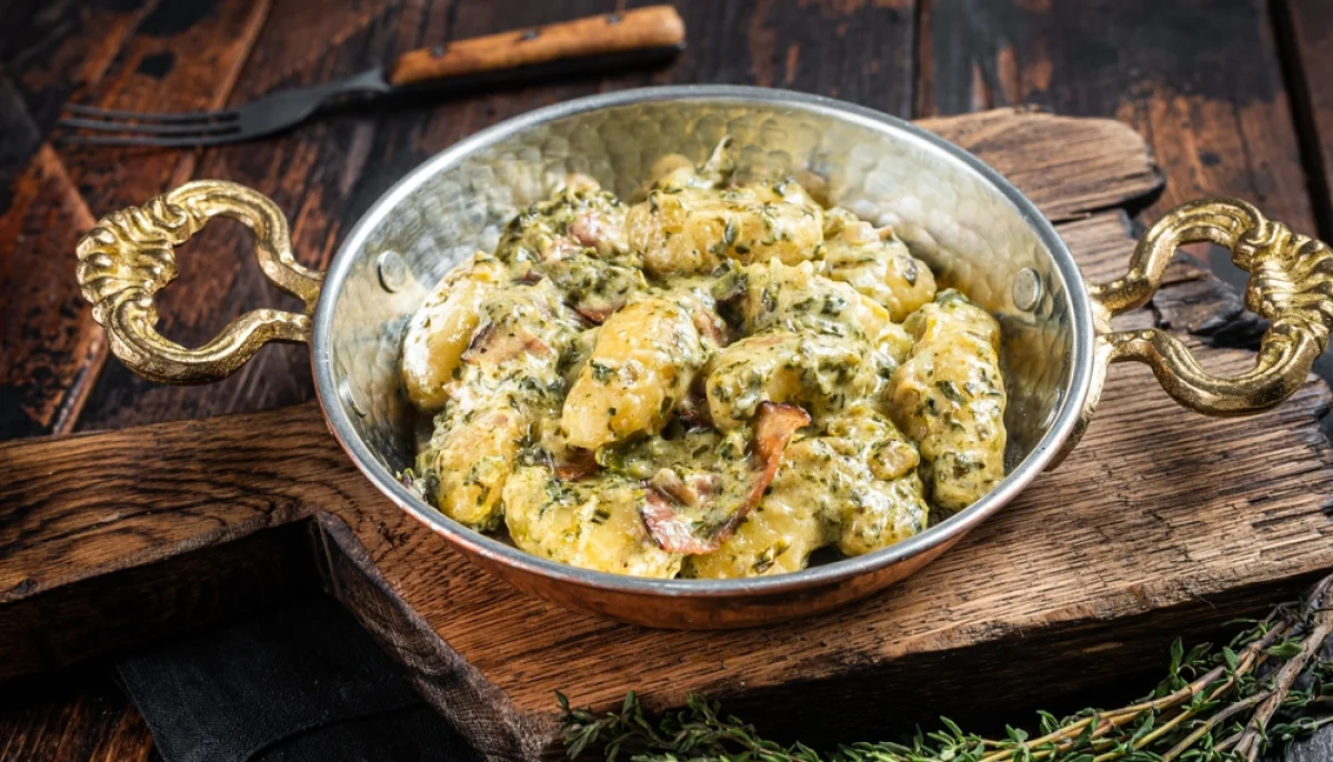Gratin de gnocchis pesto ricotta