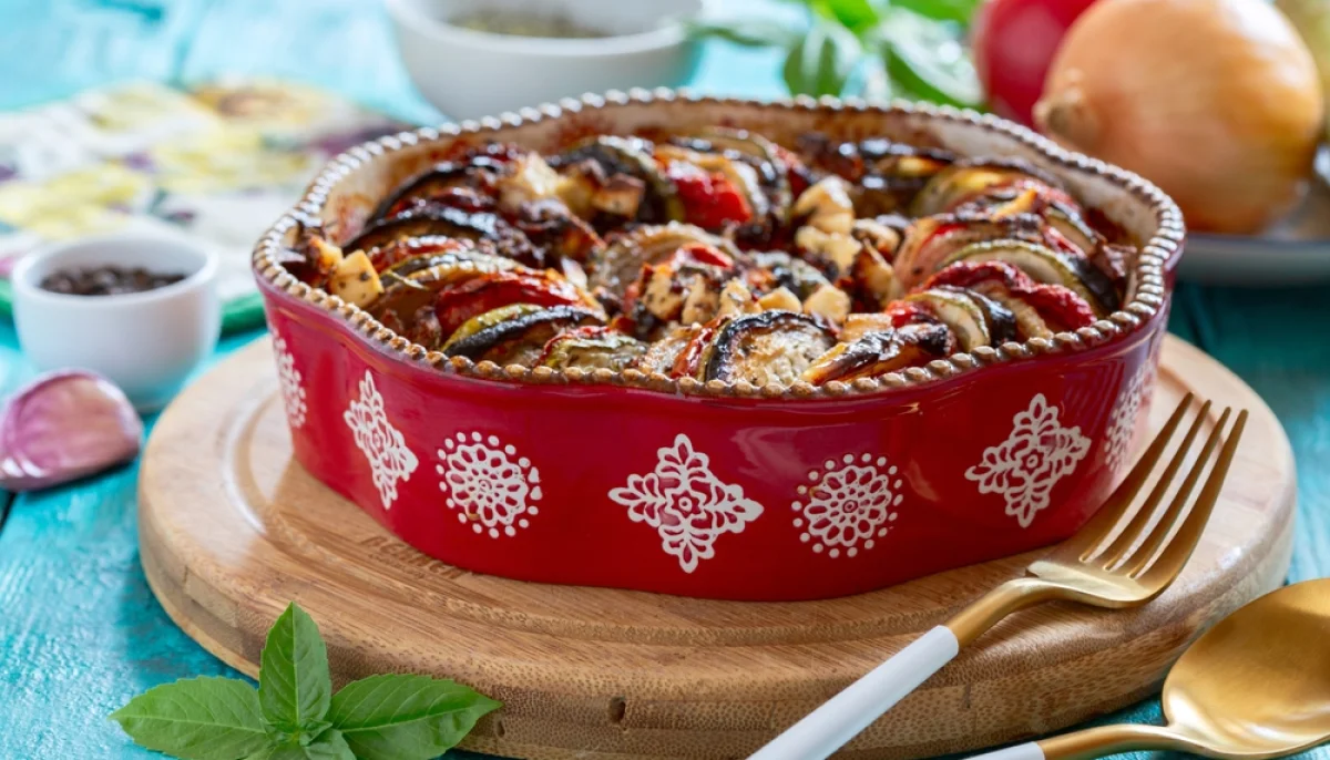 Gratin de légumes mozzarella