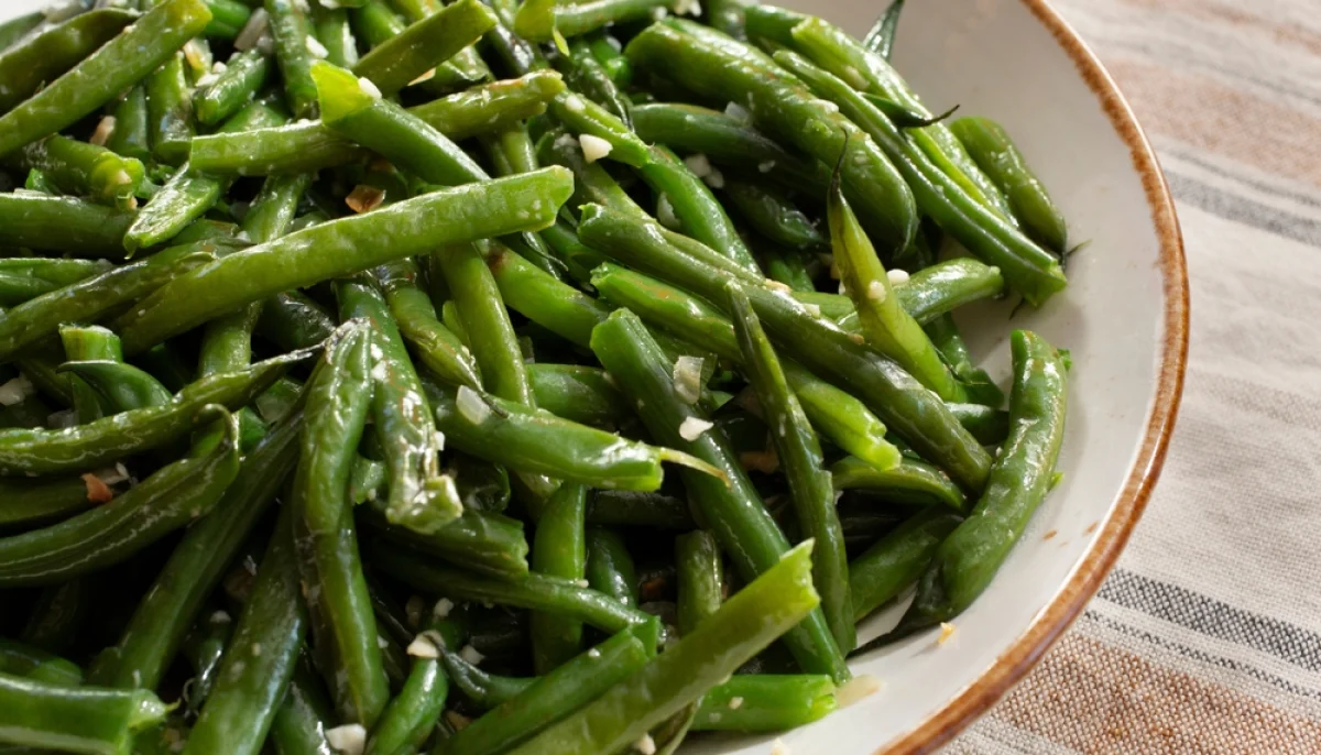 Haricots verts sautés ail citron