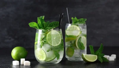 Mojito sans alcool citron menthe maison