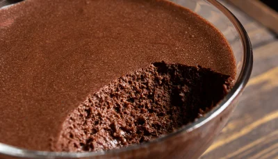 Mousse au chocolat sans lait, sans oeufs
