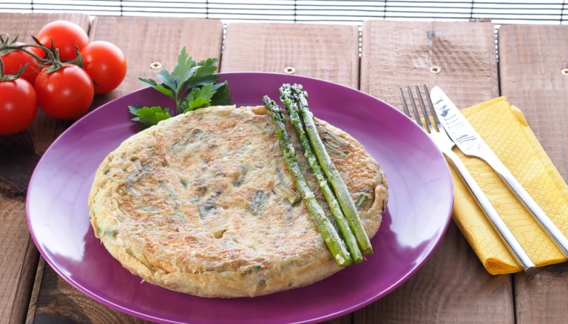 Omelette asperges parmesan