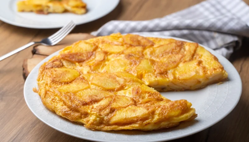Omelette pommes de terre fromage