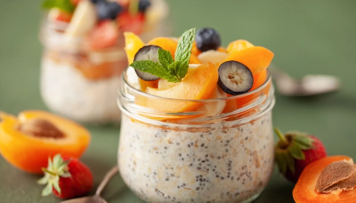 Overnight oats pêche abricot