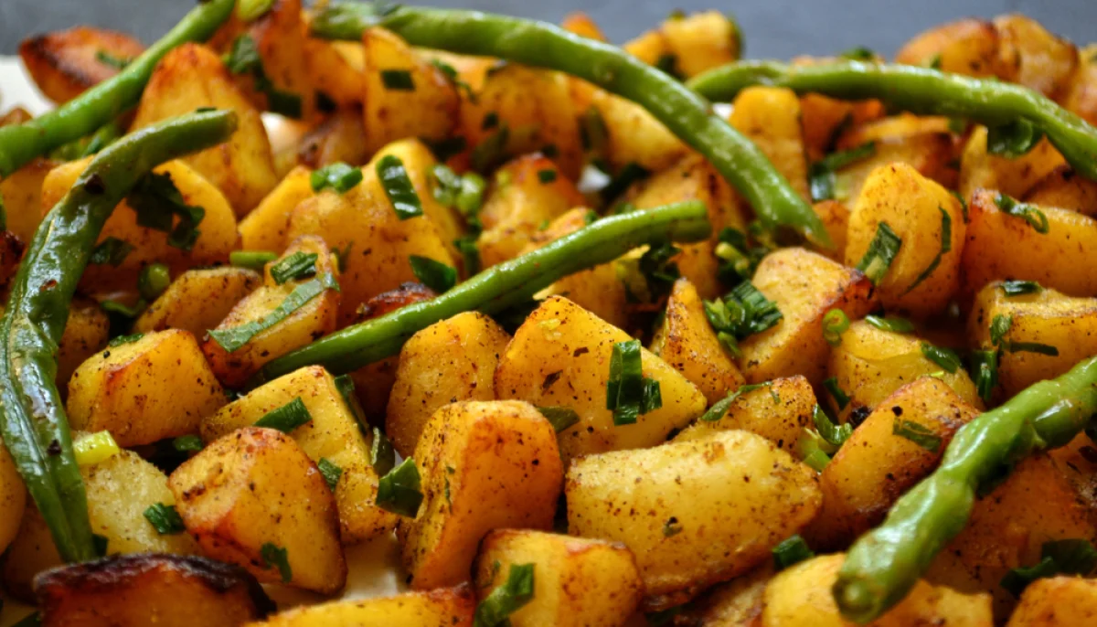 Poêlée haricots verts pommes de terre