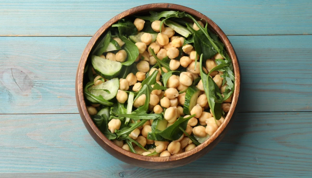 Salade pois chiches concombre