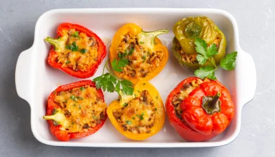 Poivrons farcis au bœuf