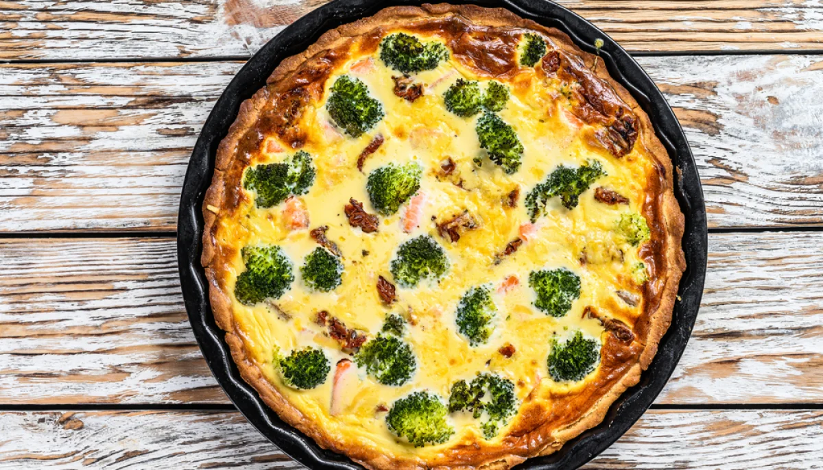 Quiche brocoli bacon