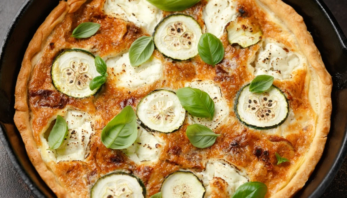Quiche courgette chèvre
