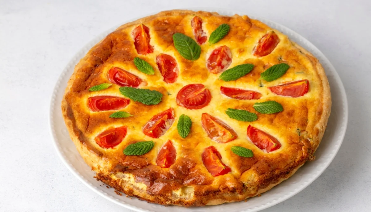 Quiche sans pâte tomate cerise feta